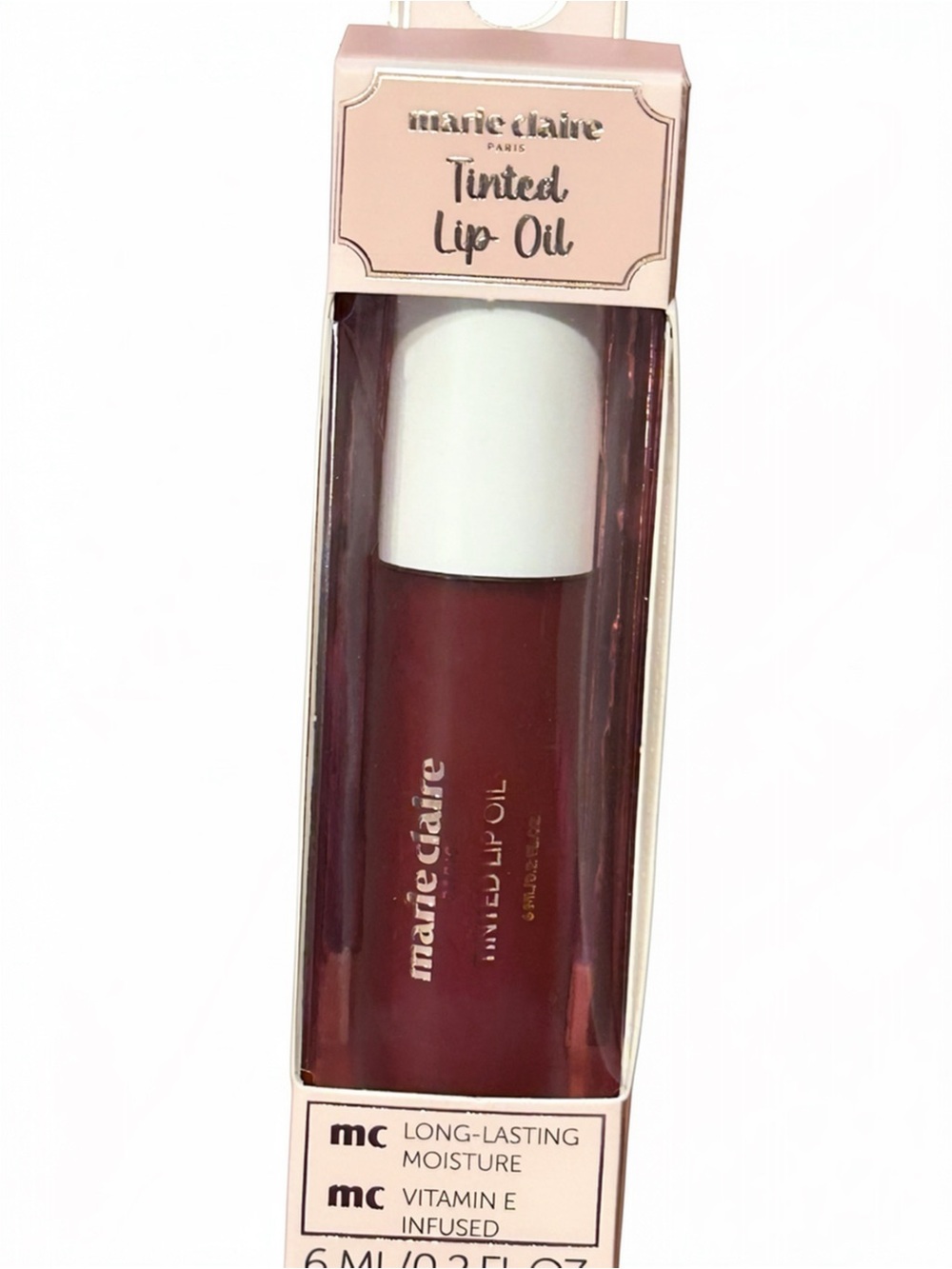 Marie Claire Tinted Lip Oil Long-Lasting Moisture Vitamin E Infused